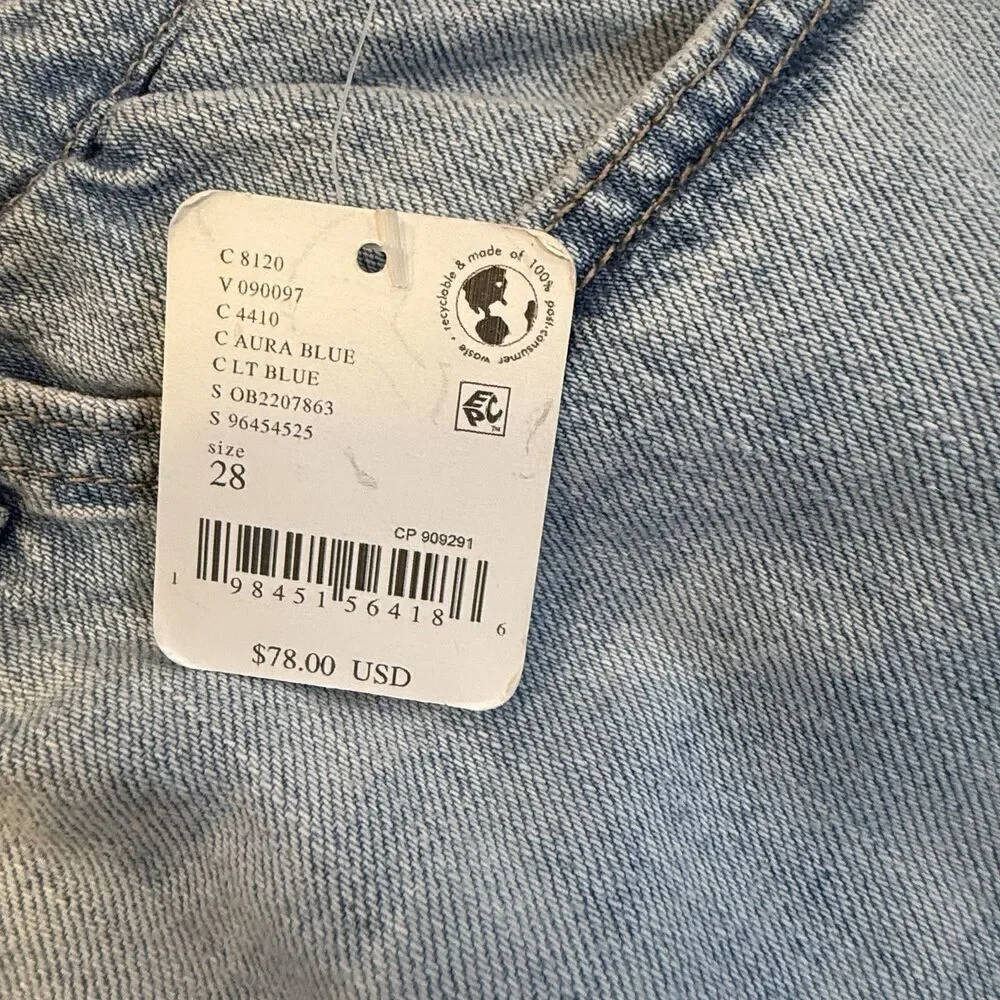 Free People We The Free Demi Denim Skort 28 Aura Blue Jean Mini Skirt Shorts